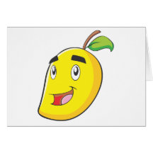 Glückliche gelbe Mango-Frucht Grußkarte