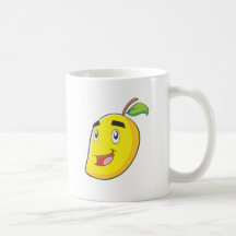 Glückliche gelbe Mango-Frucht Teehaferl
