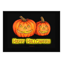 Glückliche Halloween-Kürbiseinladungen