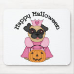 Glückliche Halloween-Prinzessin Pug 2 mauspads