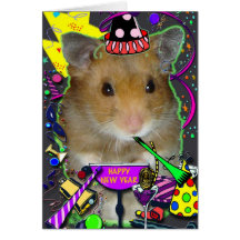 Glückliche Hamster-neues Jahr-Karte