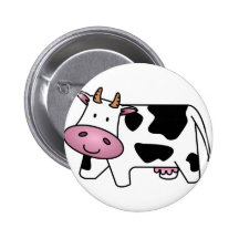 Glückliche Kuh Button