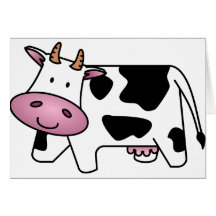 Glückliche Kuh Karte