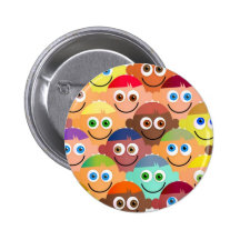 Glückliche Menge Buttons