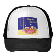Glückliche Ostereier in einem Korb Retro Cap