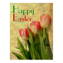 Glückliche Ostern-Frühlings-Tulpe-Postkarten