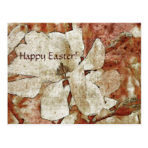 Glückliche Ostern-Magnolienpostkarte