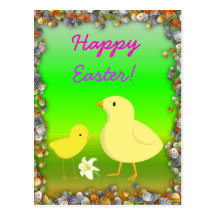 Glückliche Ostern-Postkarte