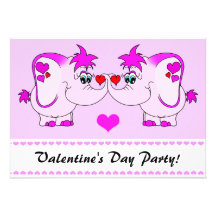 Glückliche Party Einladung Pinkievalentines Tages