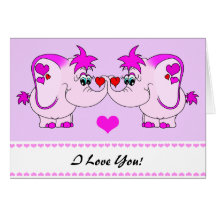 Glückliche Pinkie-Valentinstag-Anmerkungs-Karte