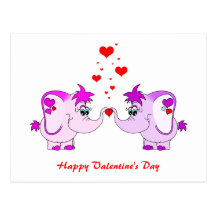 Glückliche Pinkie-Valentinstag-Postkarte