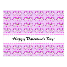 Glückliche Pinkie-Valentinstag-Postkarte