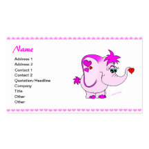 Glückliche Pinkie-Valentinstag-Visitenkarte