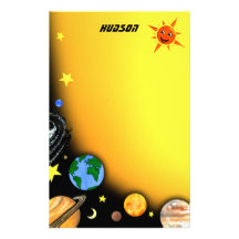 Glückliche Planeten und Raum Personalisiertes Büropapier