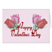 Glückliche Rosen des Valentines Tages- löschen Sie Grußkarte