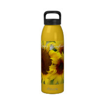 "Glückliche Sonnenblumen " Wiederverwendbare Wasserflaschen