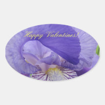 Glückliche Valentinsgrüße! Aufkleber lila Iris-Blu