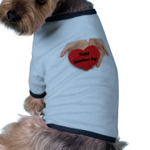 Glückliche Valentinstag-Hände Hundbekleidung