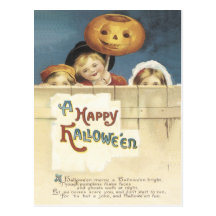 Glückliche Vintage Postkarte Halloweens