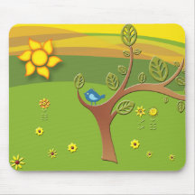 Glückliche Wiese Mousepads