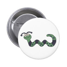 Glückliche Wurm-T-Shirts und Geschenke Anstecknadelbuttons