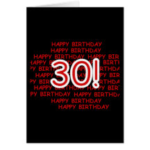 Glücklicher 30. Geburtstag Grußkarte
