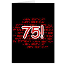 Glücklicher 75. Geburtstag Karten