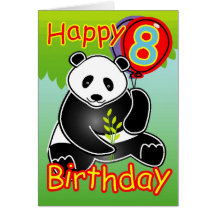 Glücklicher achter Geburtstag Grußkarte