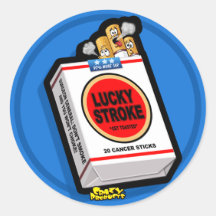 Glücklicher Anschlag Runder Sticker