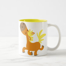 Glücklicher Cartoon-Pony-Becher Kaffeehaferl