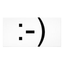 Glücklicher Gesicht Emoticon! Foto Karte