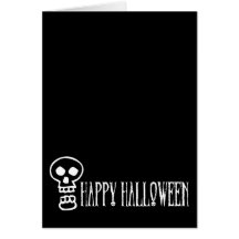 Glücklicher Halloween-Schädel 1 Grußkarte