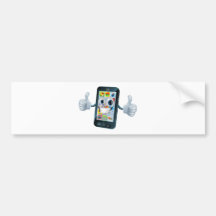 Glücklicher Handymaskottchencharakter Autosticker