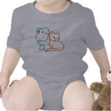 Glücklicher Hund und Katze Tshirts