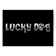 Glücklicher Hundetatzen-Druck Karten