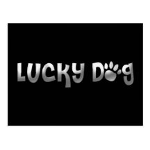 Glücklicher Hundetatzen-Druck Postkarten