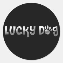 Glücklicher Hundetatzen-Druck Runde Sticker