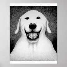 "Glücklicher Junge!" Hundedruck Plakatdrucke