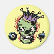 Glücklicher König Skull Kühlschrankmagnet