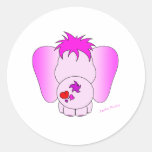 Glücklicher Pinkie-runder Aufkleber