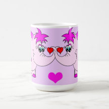Glücklicher Pinkie-Valentinstag-Becher Tassen