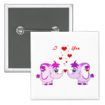 Glücklicher Pinkie-Valentinstag-Knopf Anstecknadelbuttons