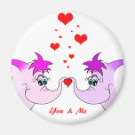 Glücklicher Pinkie-Valentinstag-Magnet Kühlschrankmagnete