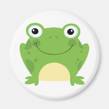 Glücklicher runder Frosch Kühlschrankmagnete