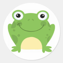 Glücklicher runder Frosch Runder Aufkleber