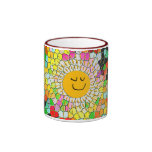 Glücklicher smileysun-Pop-Kunst-Becher Kaffee Haferl