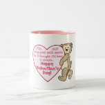 Glücklicher Valentinstag-Bär mit Herz-Becher Tasse