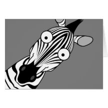 GLÜCKLICHER ZEBRA GRUßKARTE