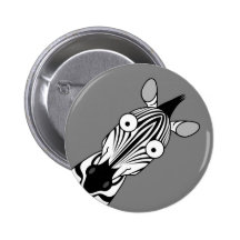 GLÜCKLICHER ZEBRA-KNOPF ANSTECKNADEL