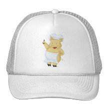 Glücklicher Zeigeschwein-Kochs-Hut Baseballcaps